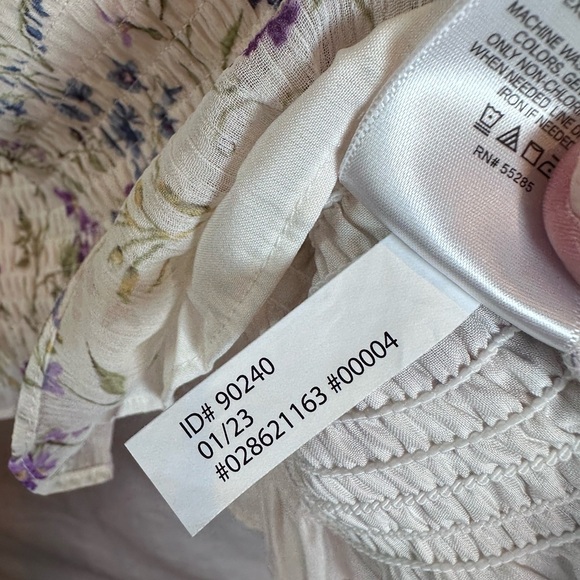 Express Floral Smocked Dress with Ruffle Straps - Picture 4 of 7